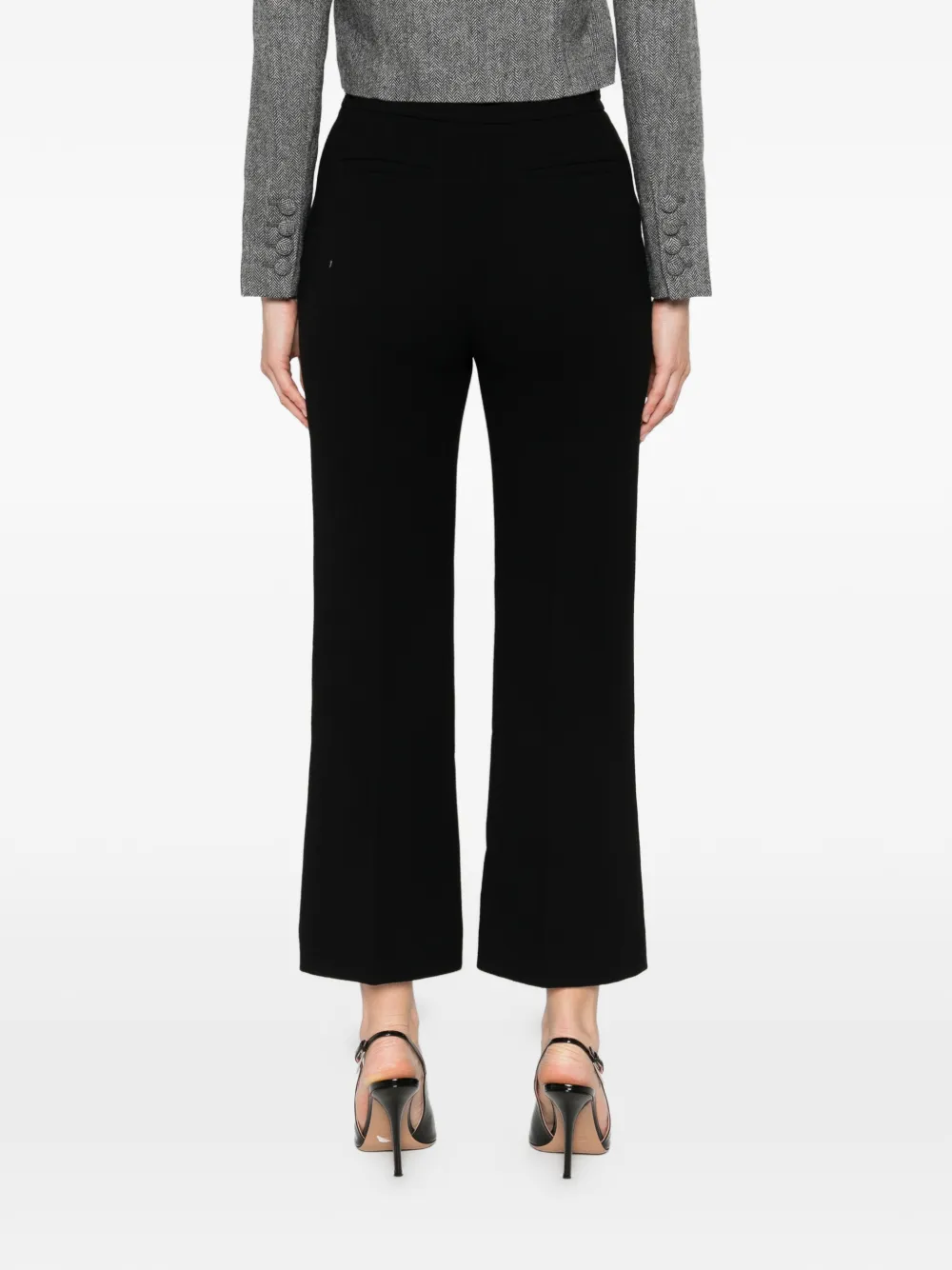 Valentino Garavani High waist broek met metalen detail Zwart