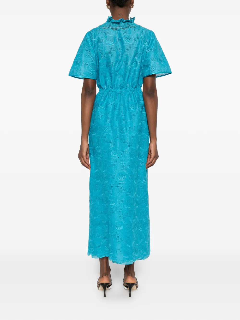 Valentino Garavani Maxi-jurk met kant Blauw