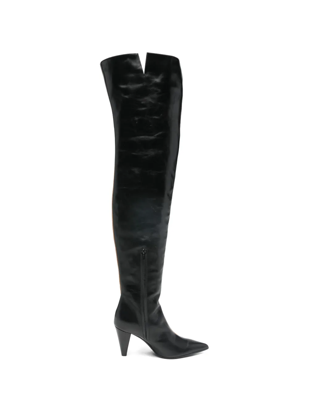 Khaite Pointed Harvey Over-the-knee Boots In Black