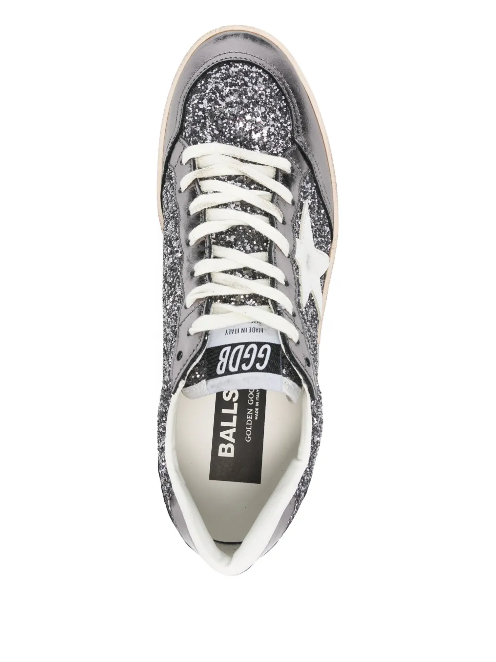 Golden Goose Ball Star Sneakers In Silver