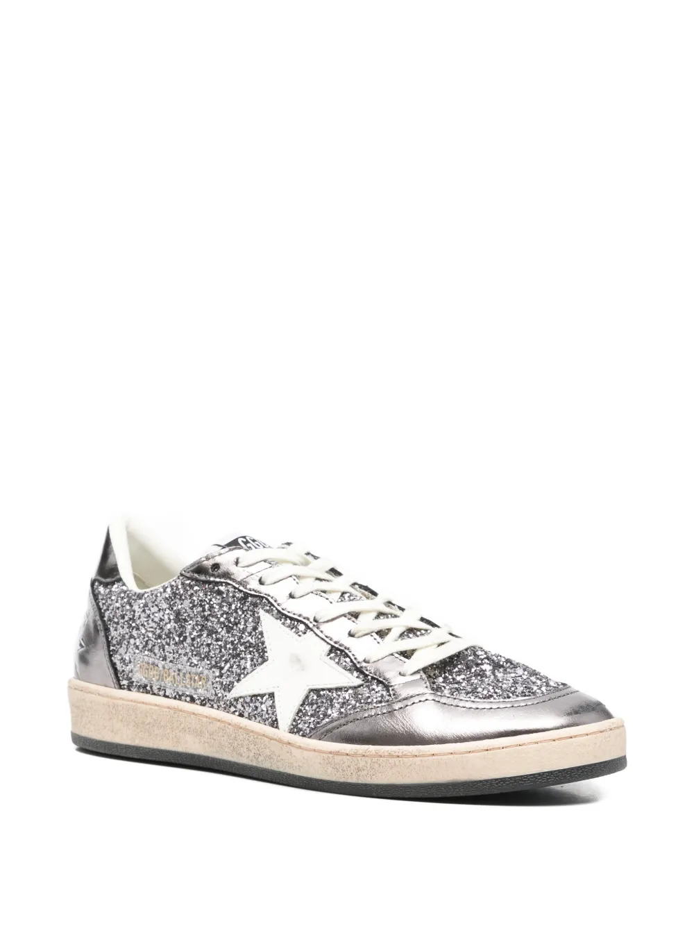 Golden Goose Ball Star Sneakers In Silver