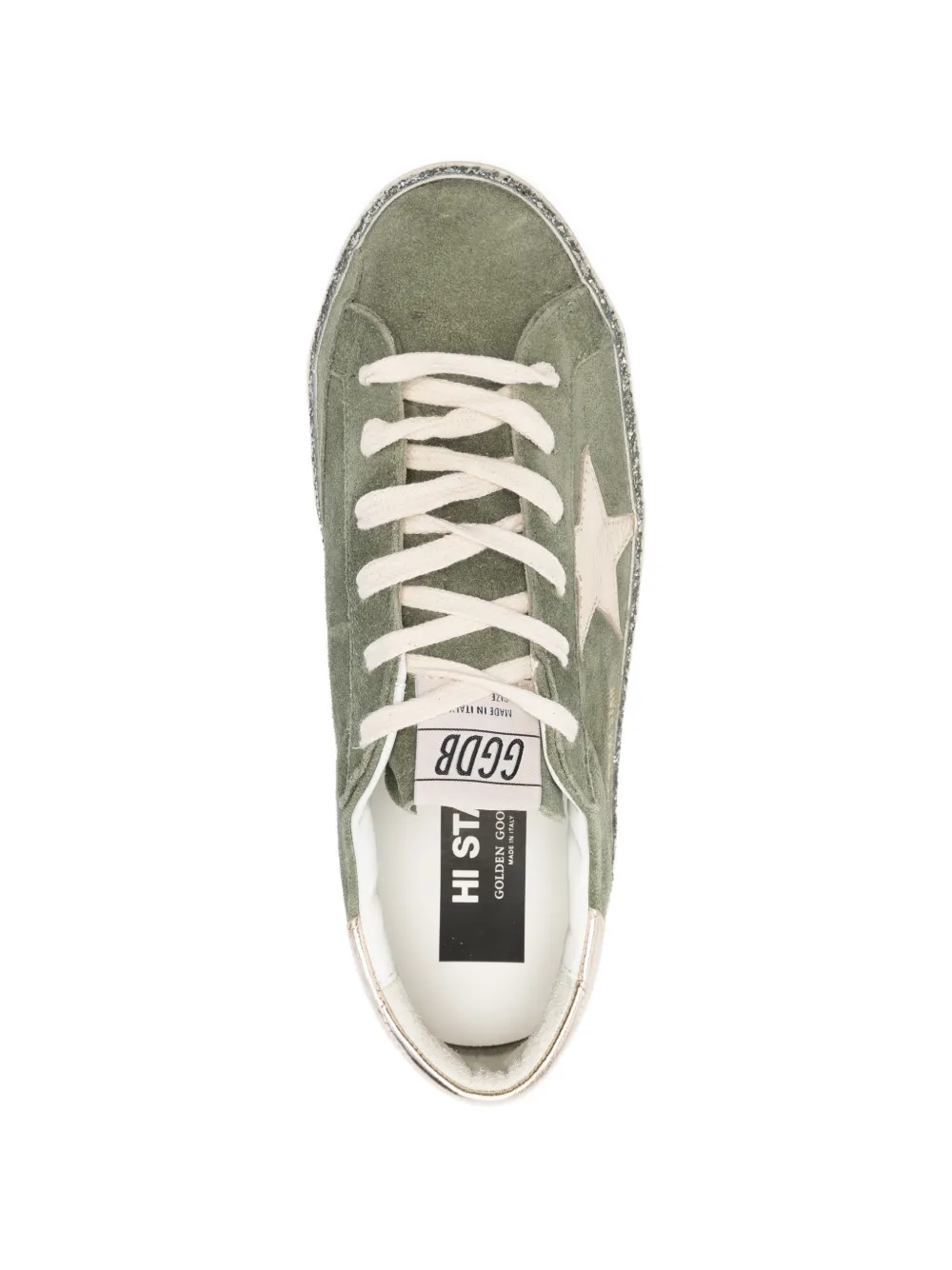 Golden Goose Hi Star suède sneakers Groen
