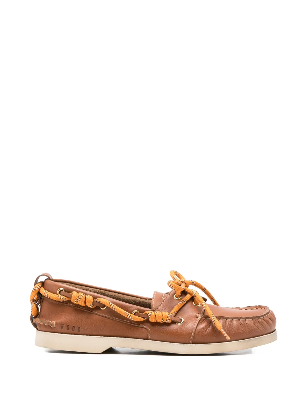 Golden Goose lace-up leather loafers - Marrone