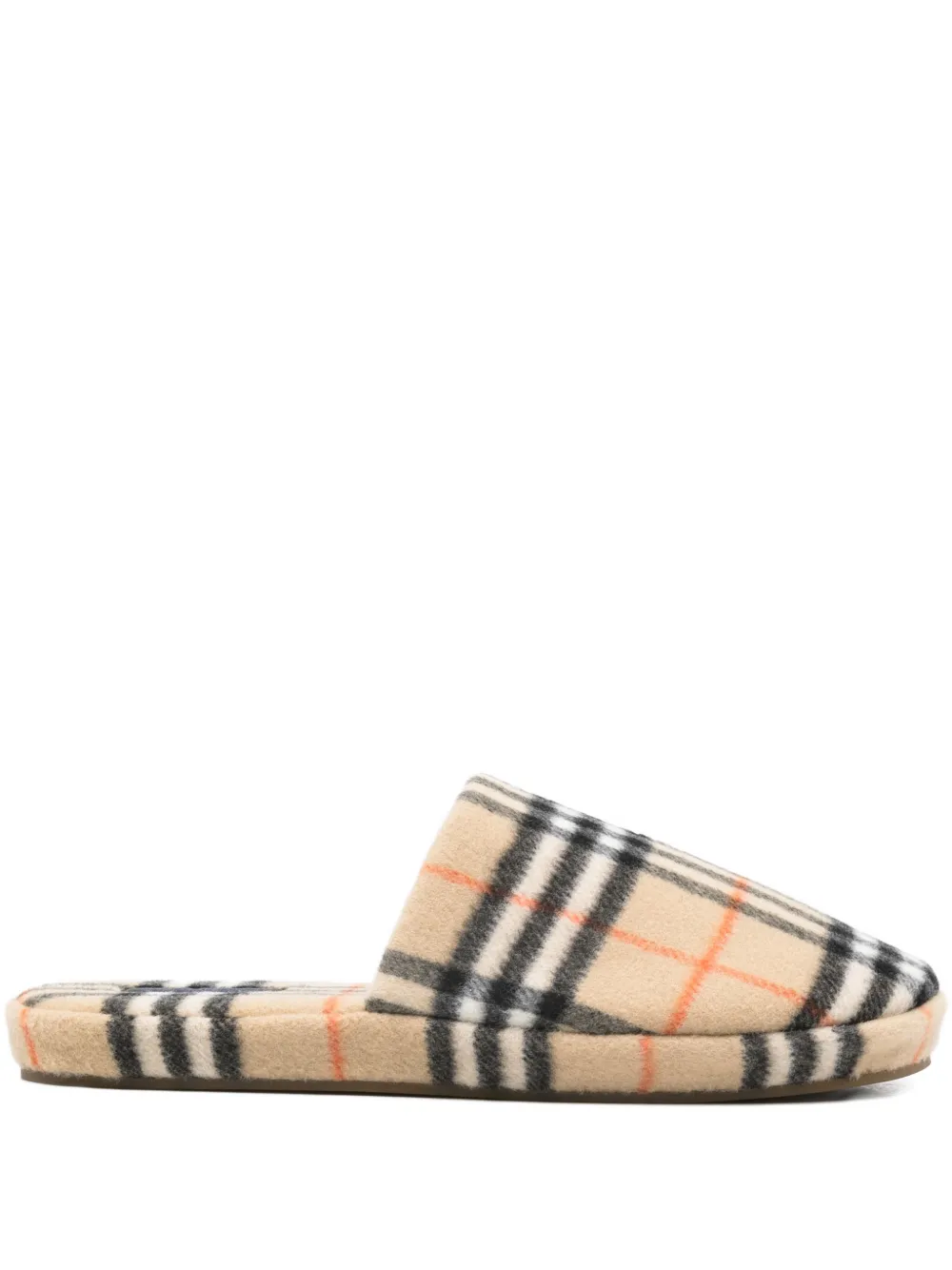 Burberry check-pattern slippers - Toni neutri