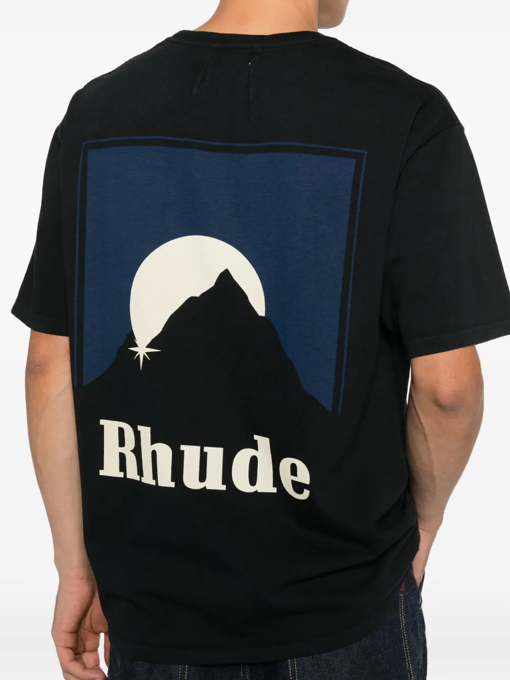 RHUDE Moonlight T-shirt met logo Zwart