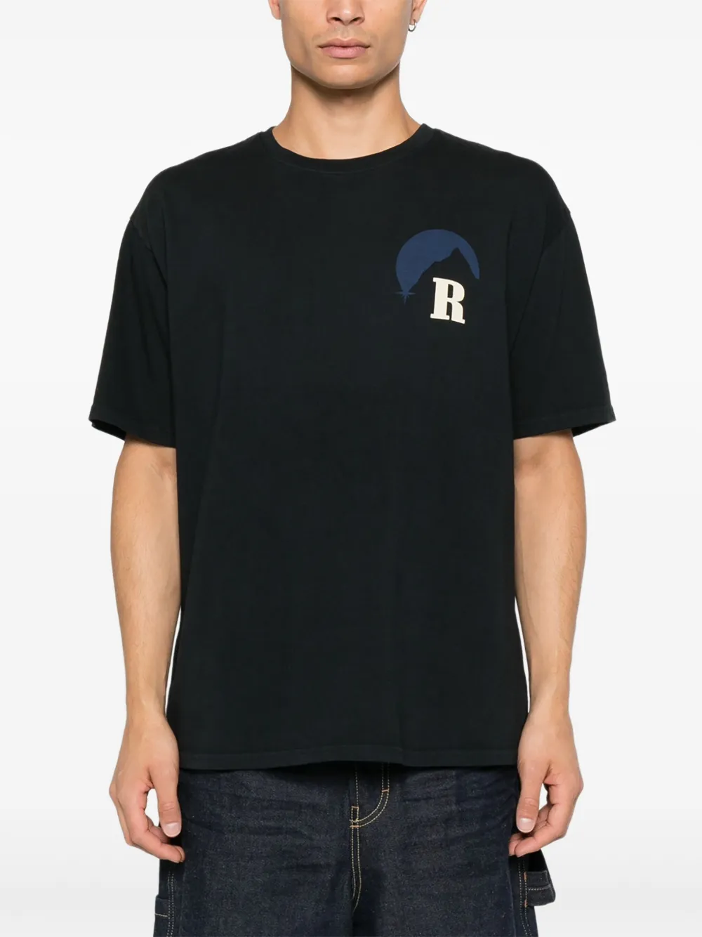 RHUDE Moonlight T-shirt met logo Zwart