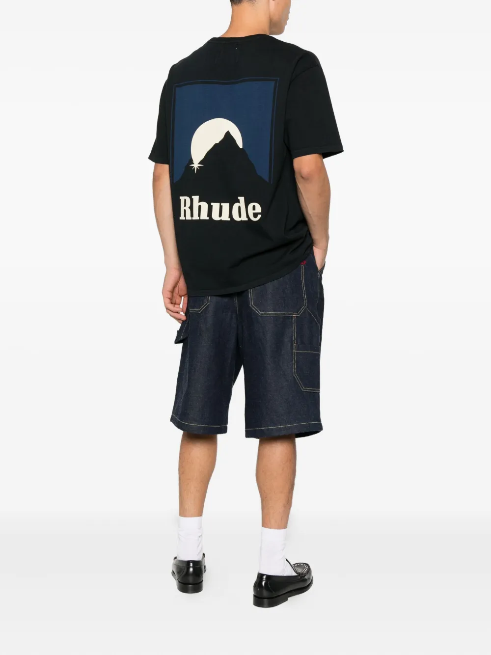 RHUDE Moonlight T-shirt met logo - Zwart