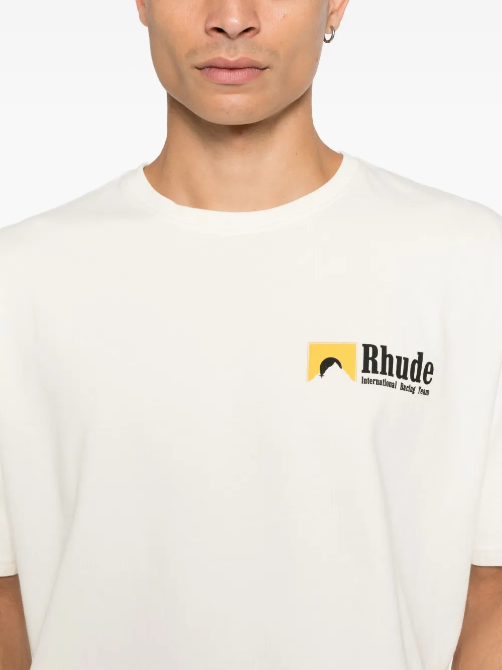 RHUDE T-shirt met logo Beige