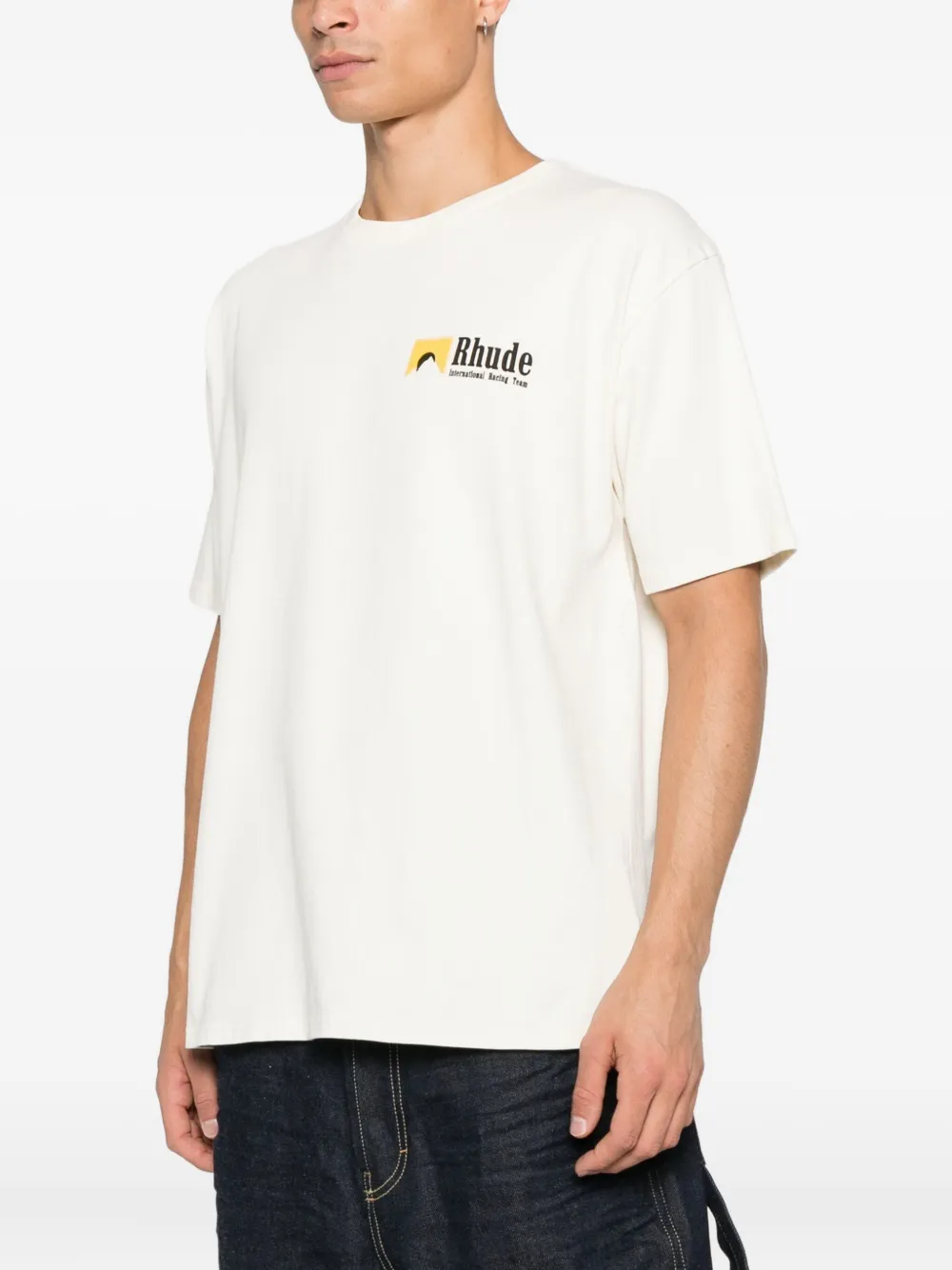 RHUDE T-shirt met logo Beige