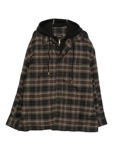 Willy Chavarria Ganadero hooded flannel overshirt