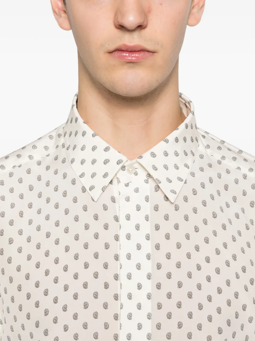 TOM FORD Overhemd met paisley-print Wit