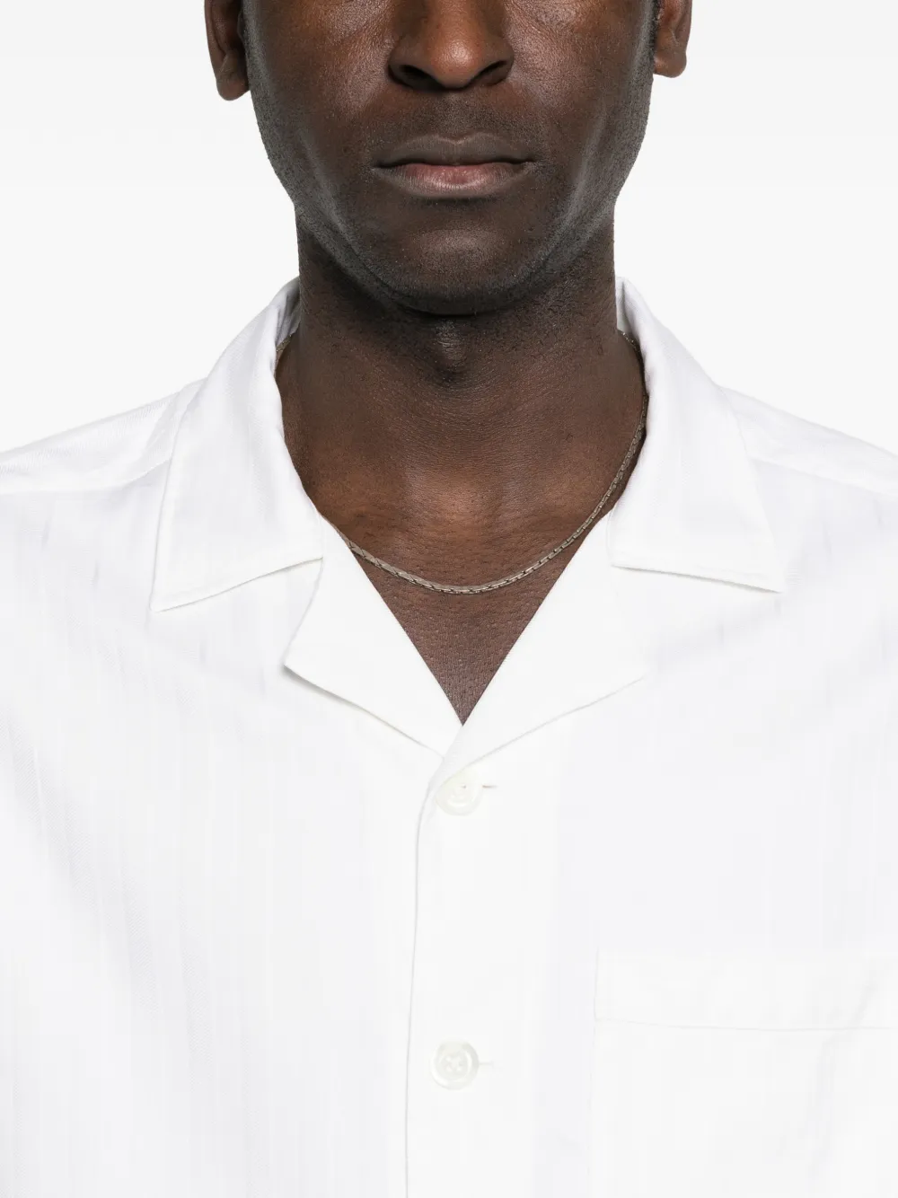 TOM FORD Overhemd met visgraatpatroon Wit