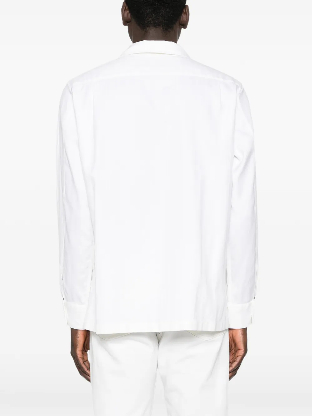 TOM FORD Overhemd met visgraatpatroon Wit