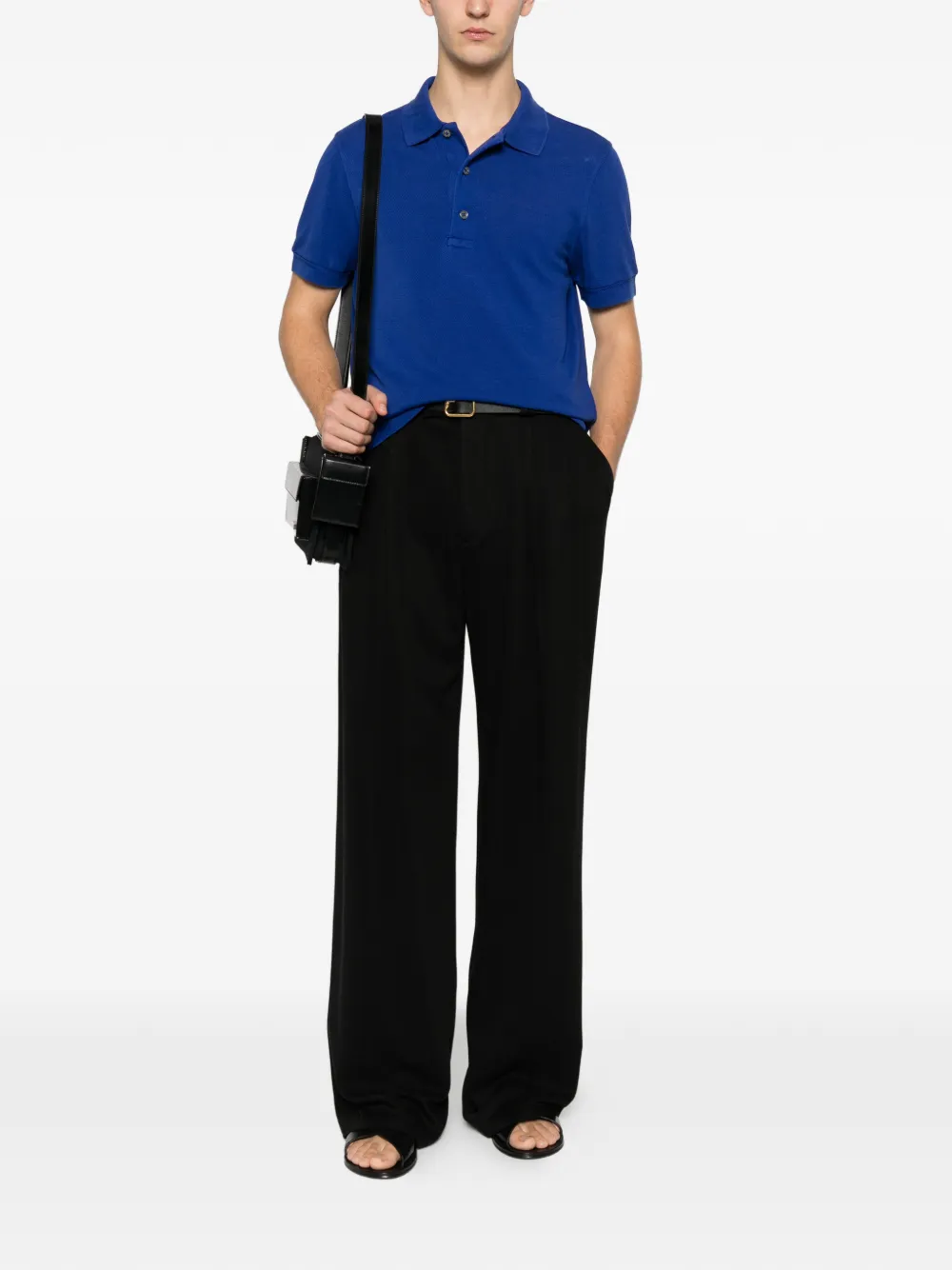 TOM FORD short-sleeve polo shirt - Blauw