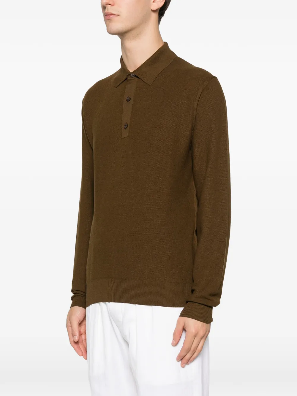 TOM FORD Poloshirt met lange mouwen Bruin