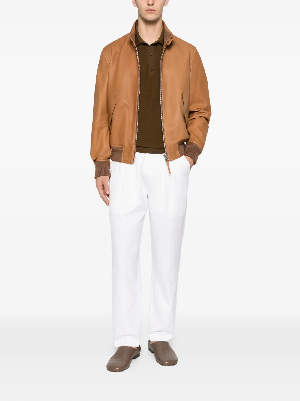 TOM FORD long-sleeve polo shirt - Bruin