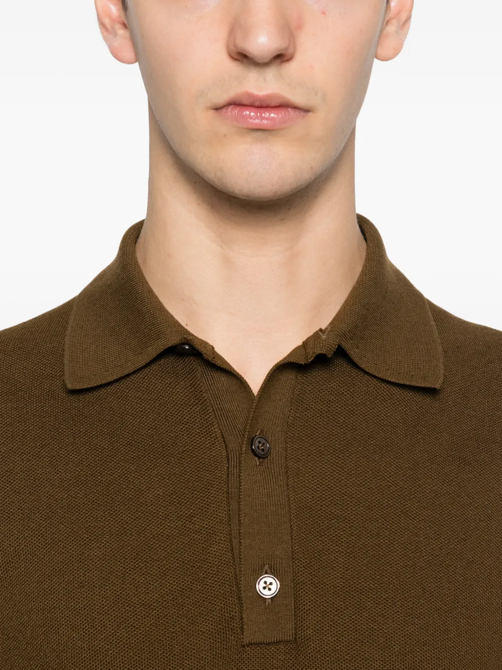 TOM FORD Poloshirt met lange mouwen Bruin
