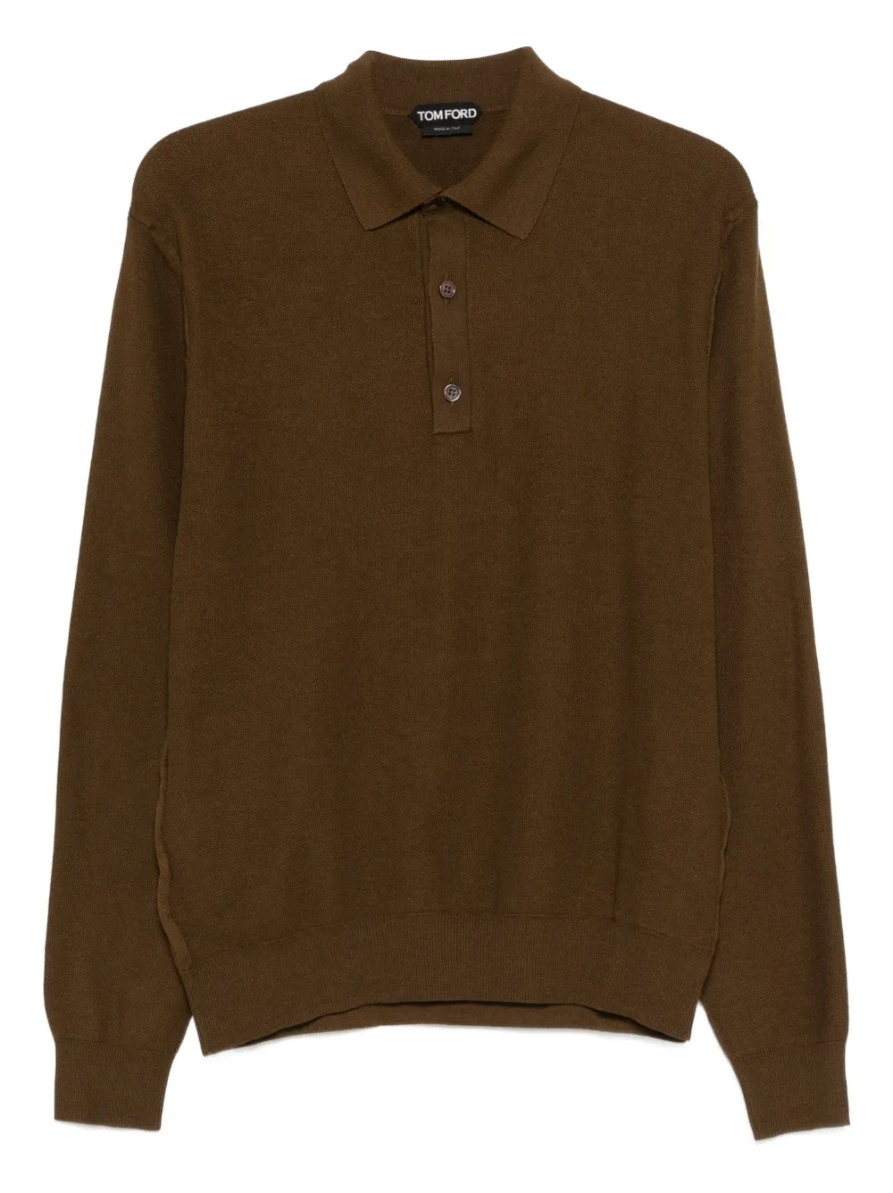 TOM FORD long-sleeve polo shirt - Braun
