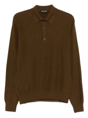 Prada ハーフジップ ポロシャツ | ブラウン | FARFETCH JP