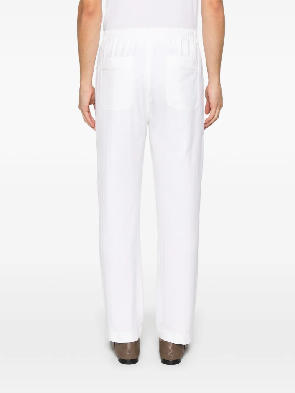 TOM FORD Plooibroek met visgraatpatroon Wit