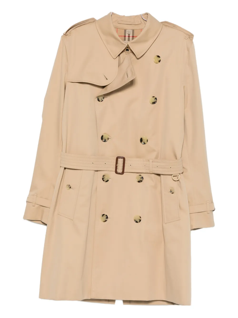 Burberry Cappotto midi Kensington con cintura - Toni neutri