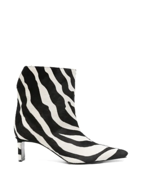 KHAITE Ona zebra-pattern ankle boots