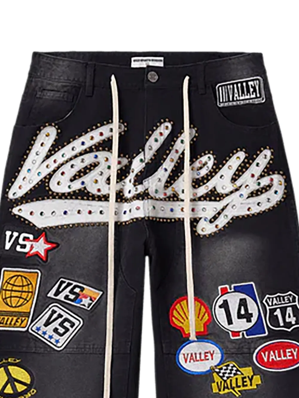 Vale 1980s Painters embellished denim shorts | Denim Shorts | Image 2