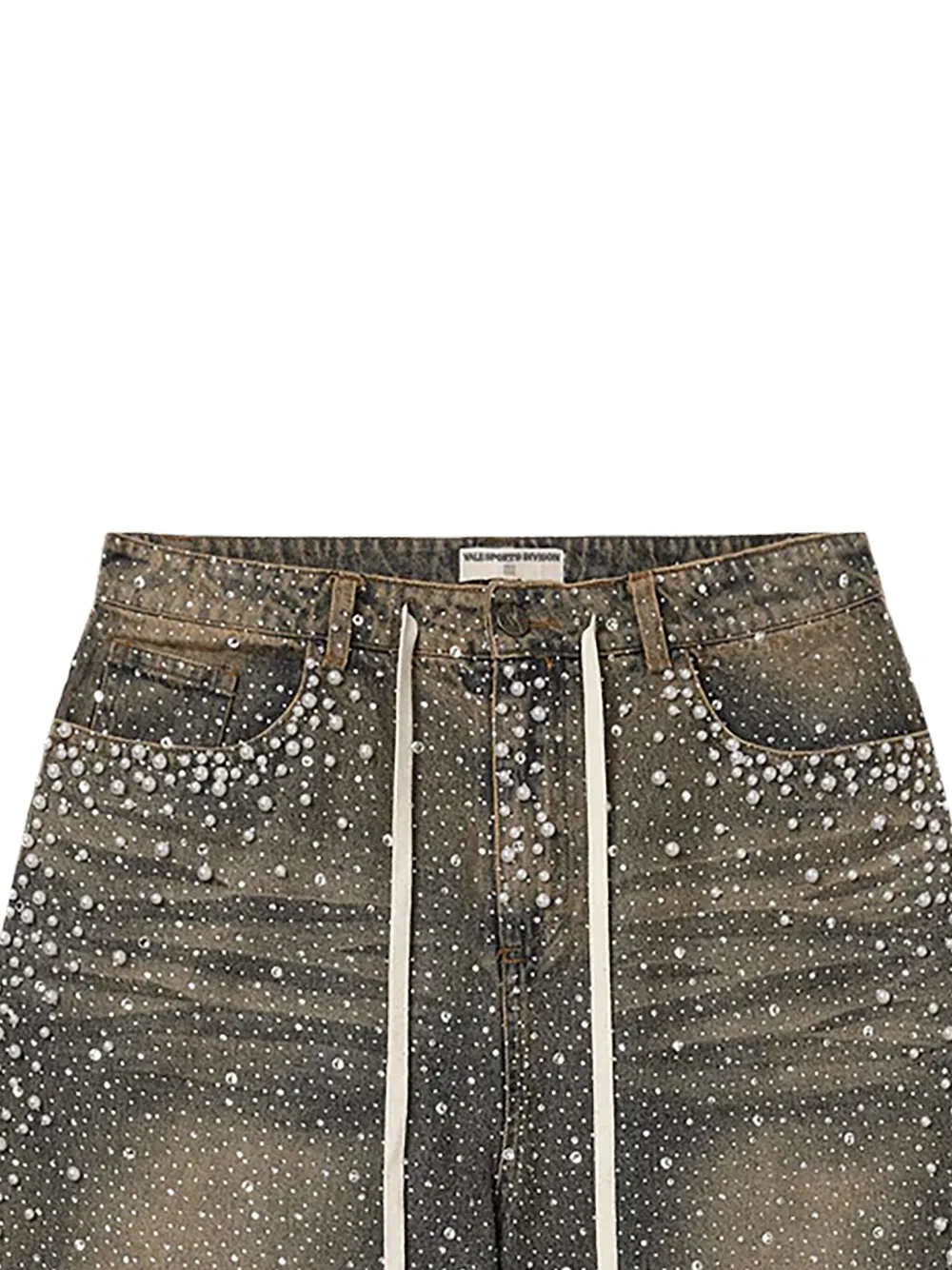 Vale Denim shorts verfraaid met stras - Blauw