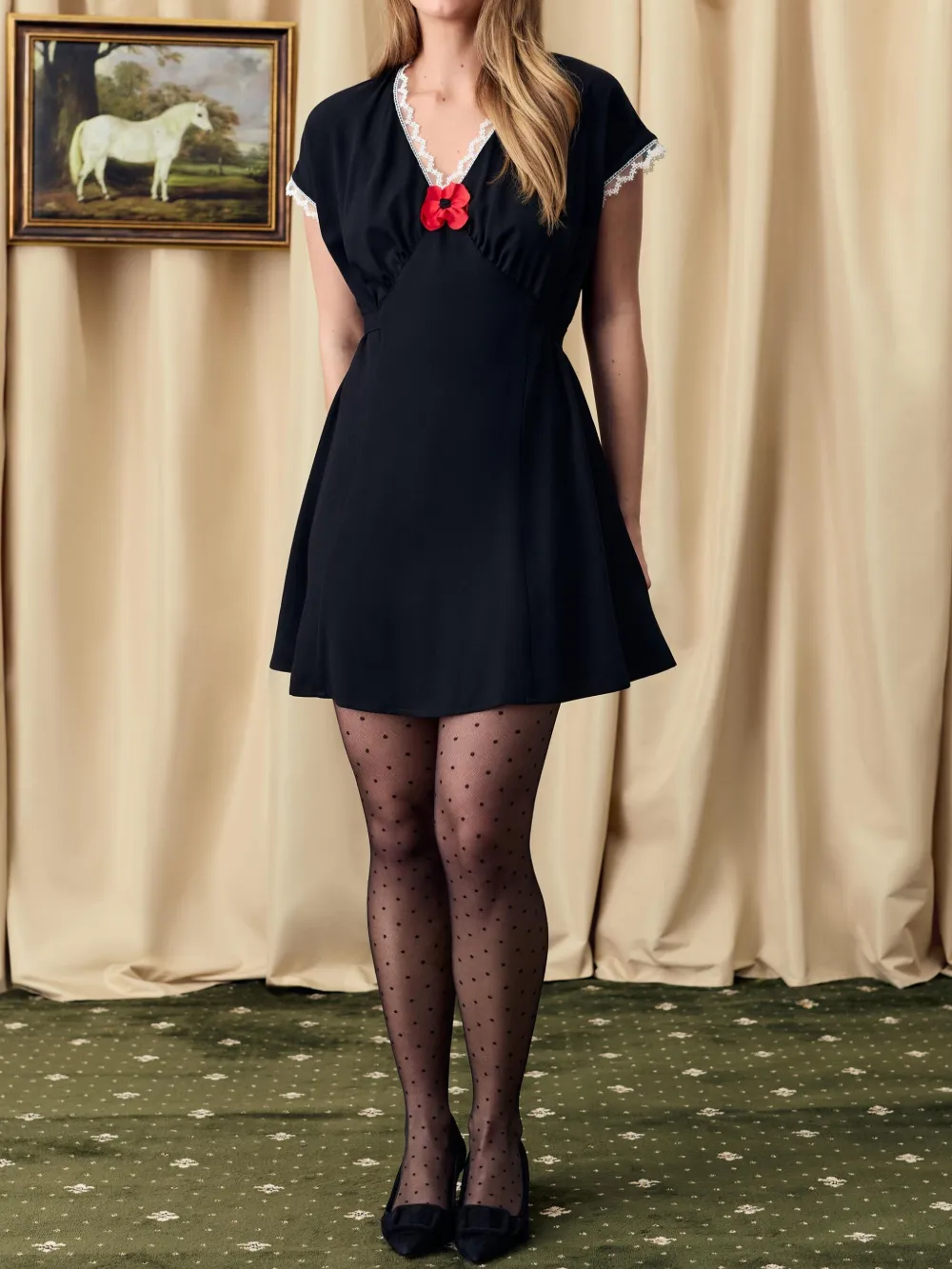 Sleeper Poppi mini-jurk Zwart