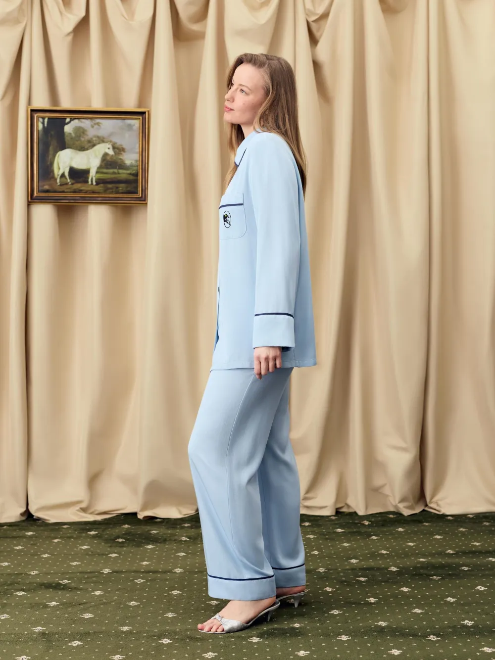 Sleeper Finnegan Unisex Pajama Pants In Blue In Blue