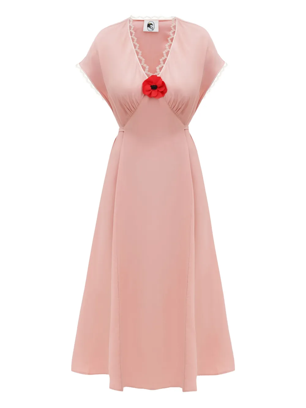 Sleeper Poppi Midi Dress In Pink In Pink