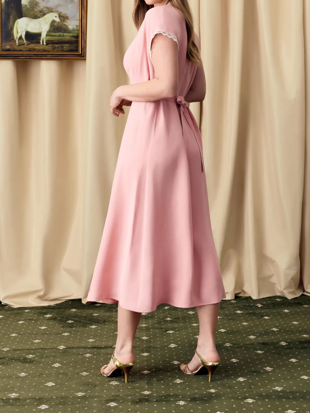 Sleeper Poppi midi-jurk Roze