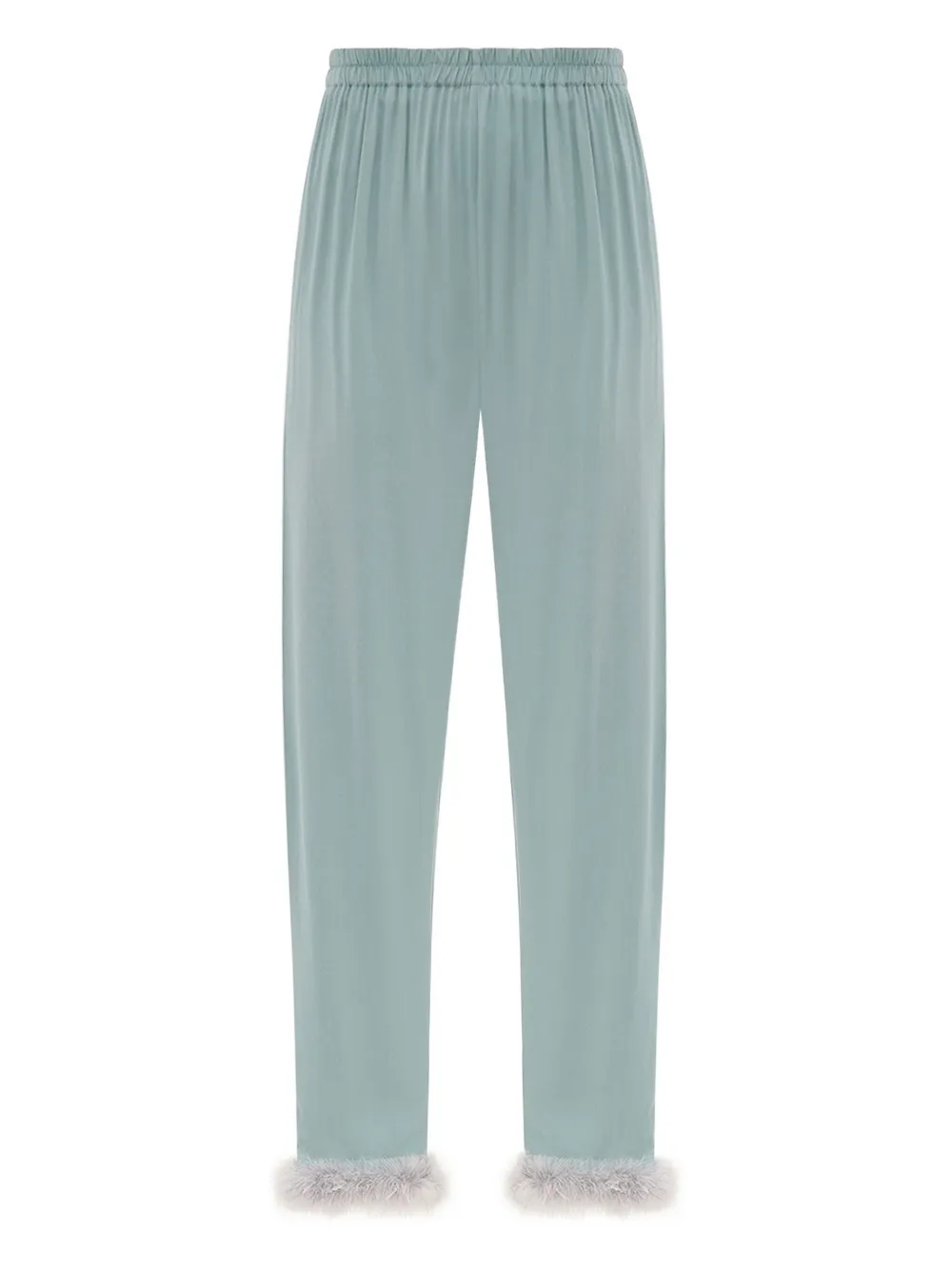 Sleeper Venus In Love Pants With Detachable Feathers In Dove Blue In Green