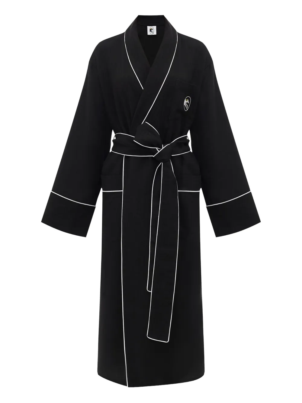Sleeper Paros Linen Unisex Robe in Black | Black | Image 1