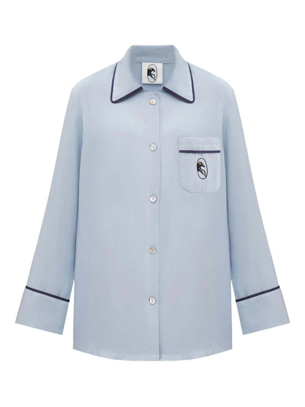 Sleeper Finnegan Unisex Pajama Shirt In Blue