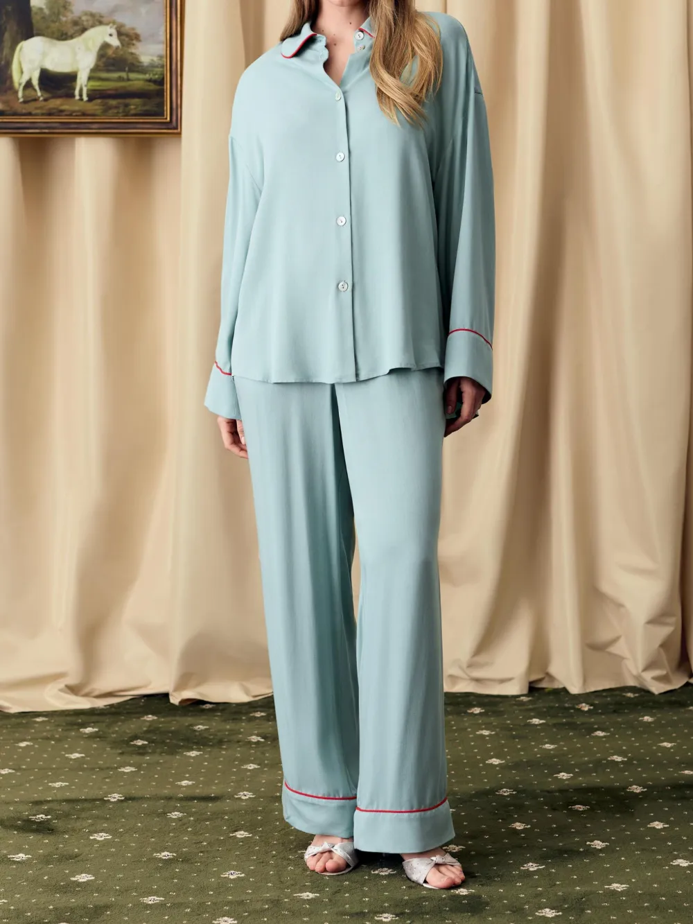 Sleeper Pastelle broek Blauw