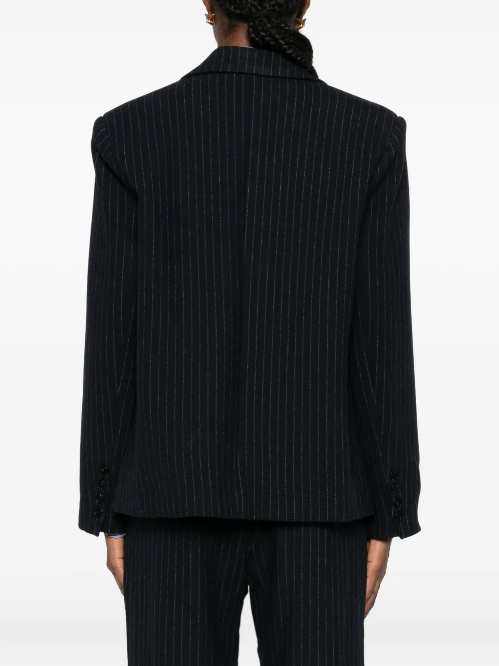 Suncoo Pinstriped Blazer In Blue