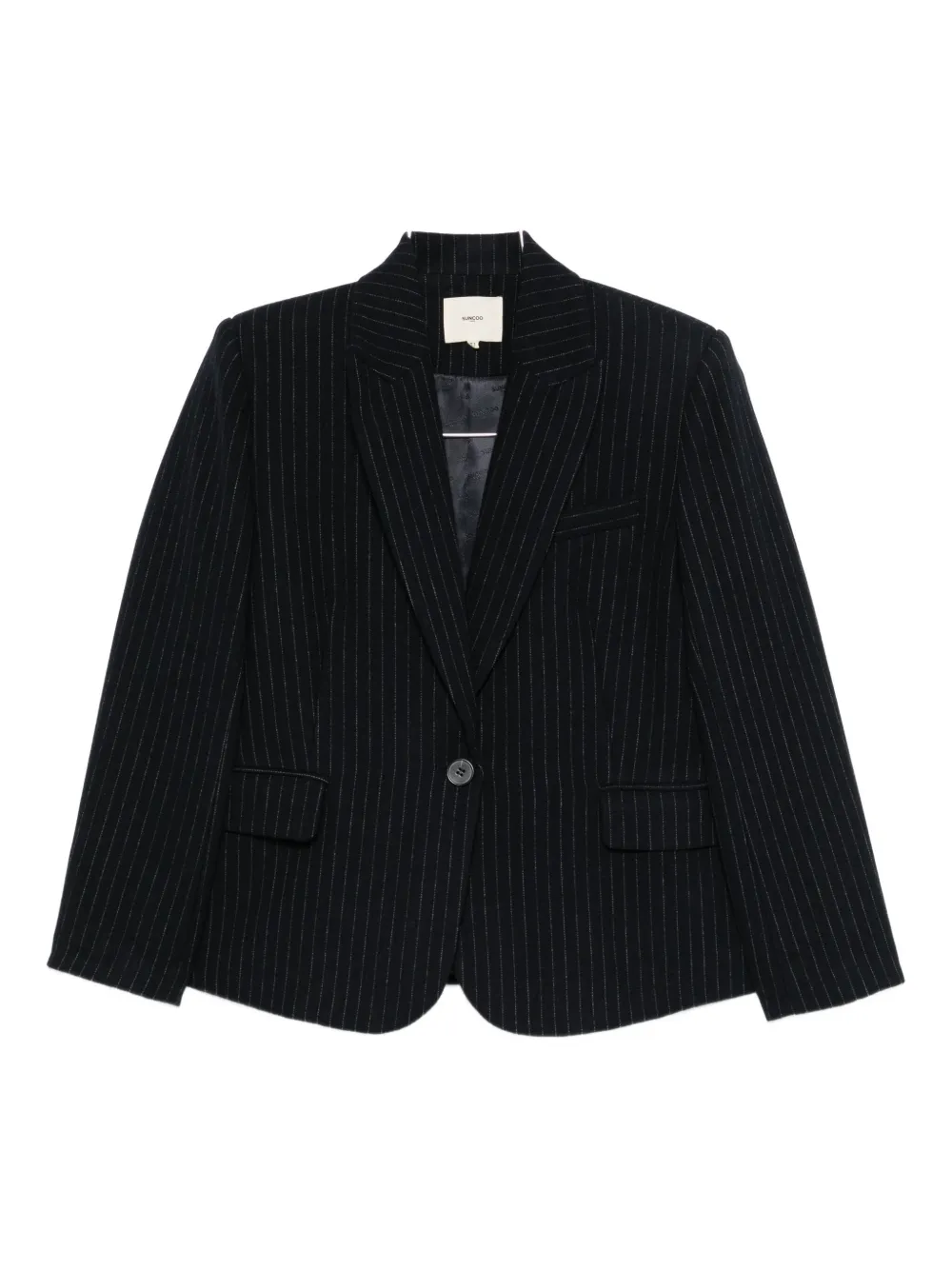 Suncoo Pinstriped Blazer In Blue