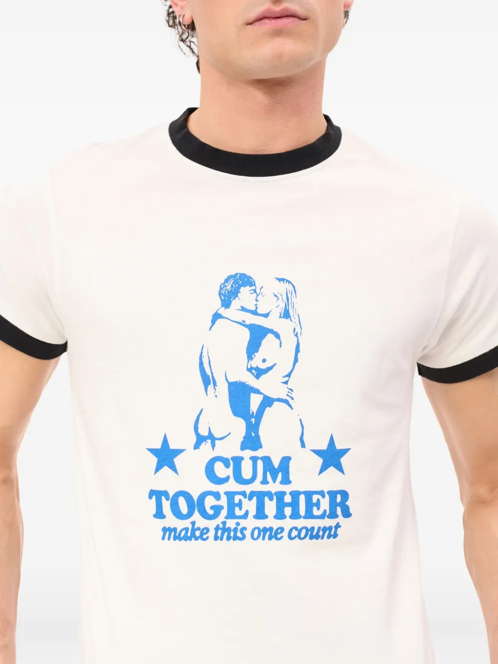 Carne Bollente Ringer Graphic T-shirt In White