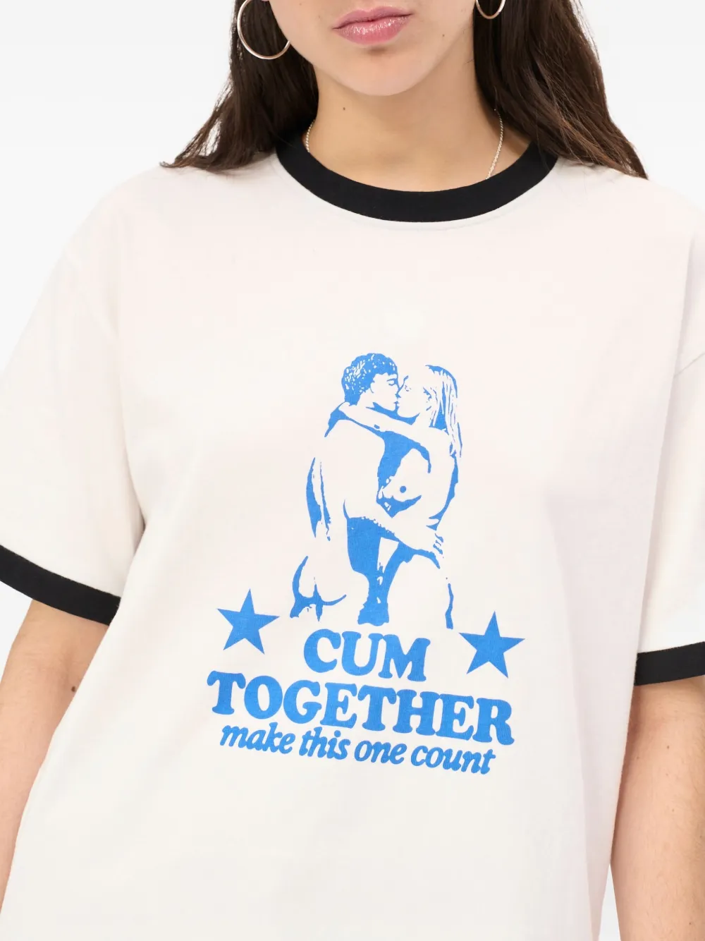 Carne Bollente Ringer Graphic T-shirt In White