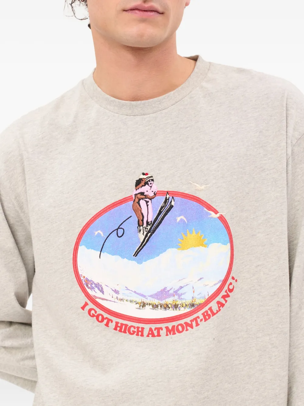 Carne Bollente Long-sleeve Graphic T-shirt In Animal Print