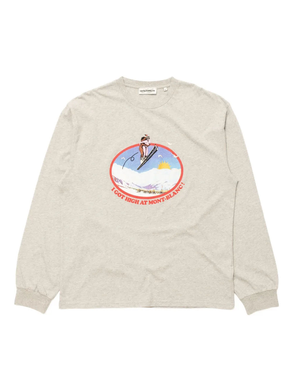 CARNE BOLLENTE long-sleeve graphic t-shirt | Grey | Image 1
