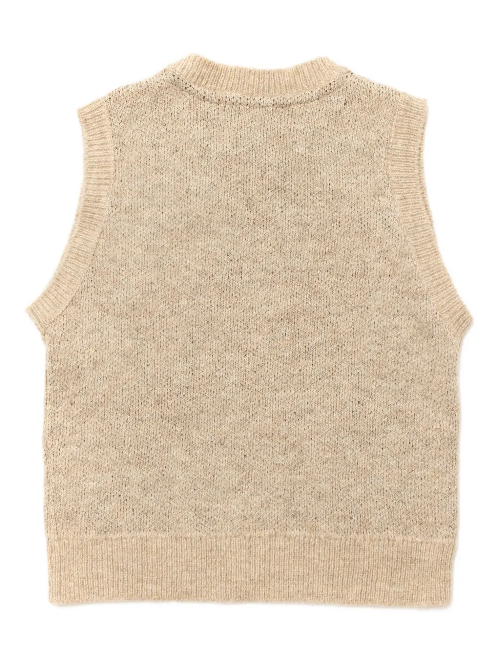 Carne Bollente Graphic Knit Midnight Mask Knit Vest In Neutral