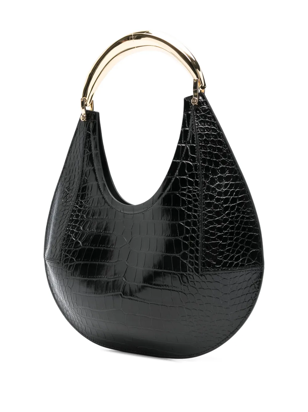 Elisabetta Franchi Crocodile-embossed Tote Bag In Black