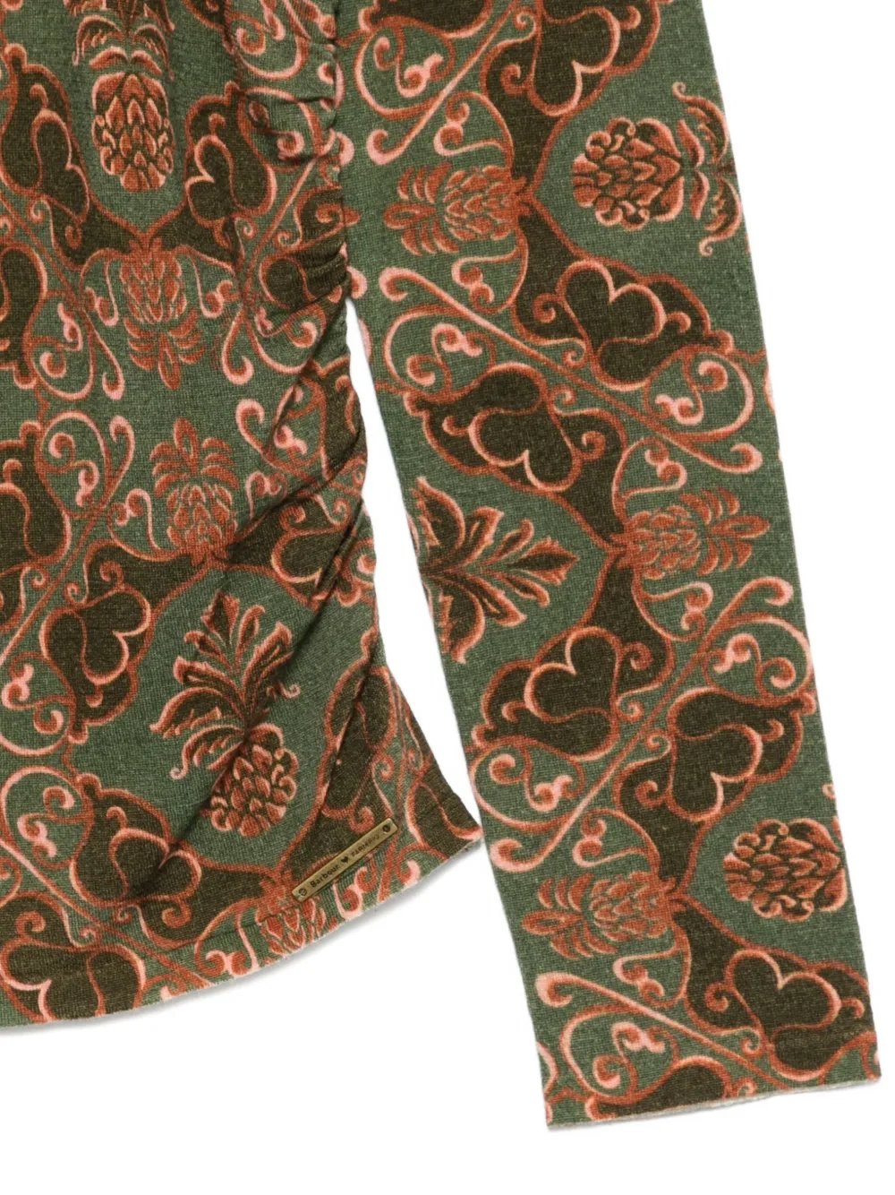 Barbour X Farm Rio Luana Sweater In Green