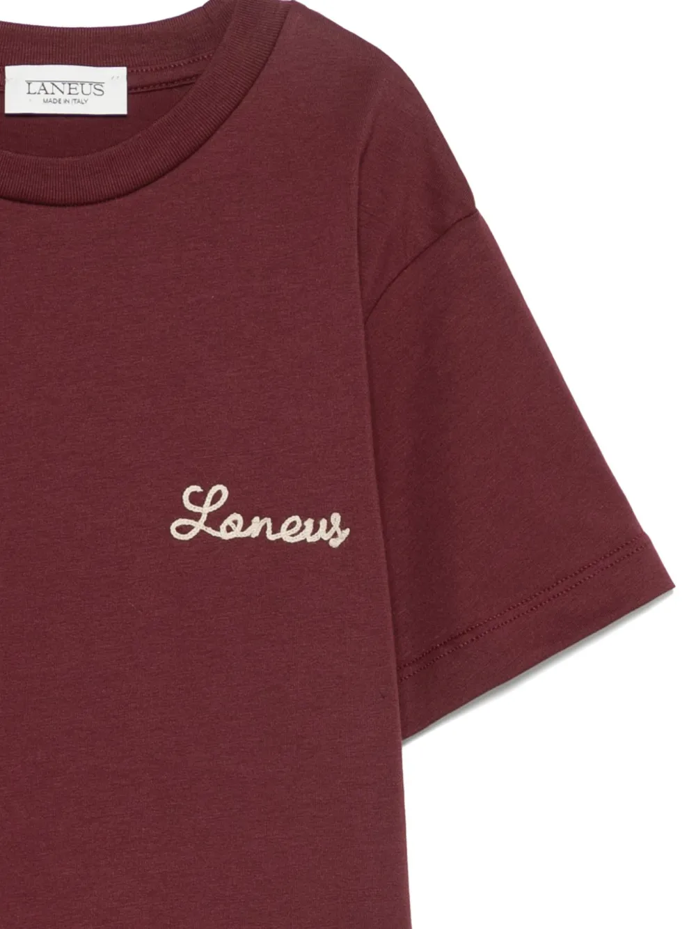 Laneus Logo-embroidered T-shirt In Red