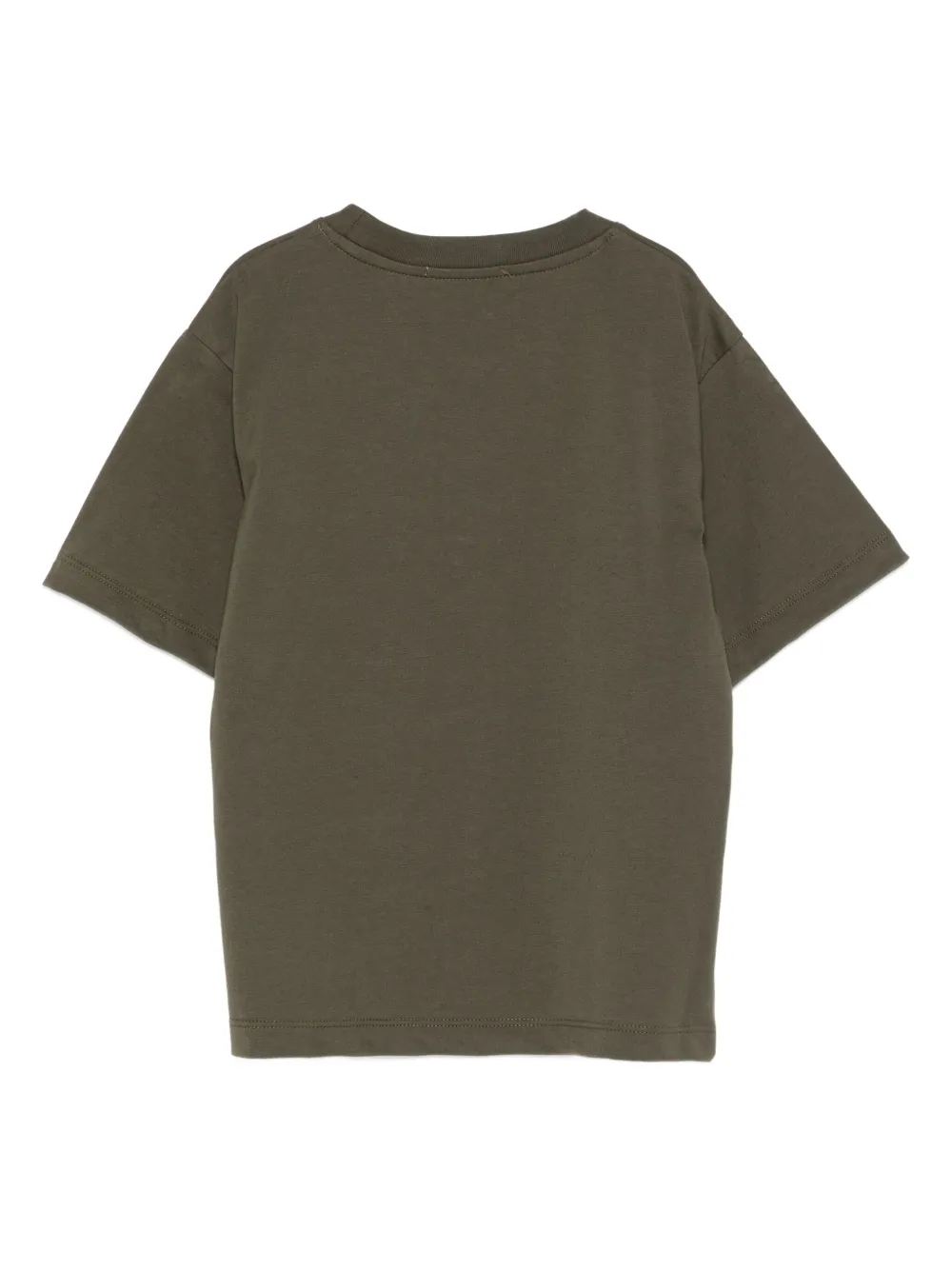 Laneus T-shirt met geborduurd logo Groen