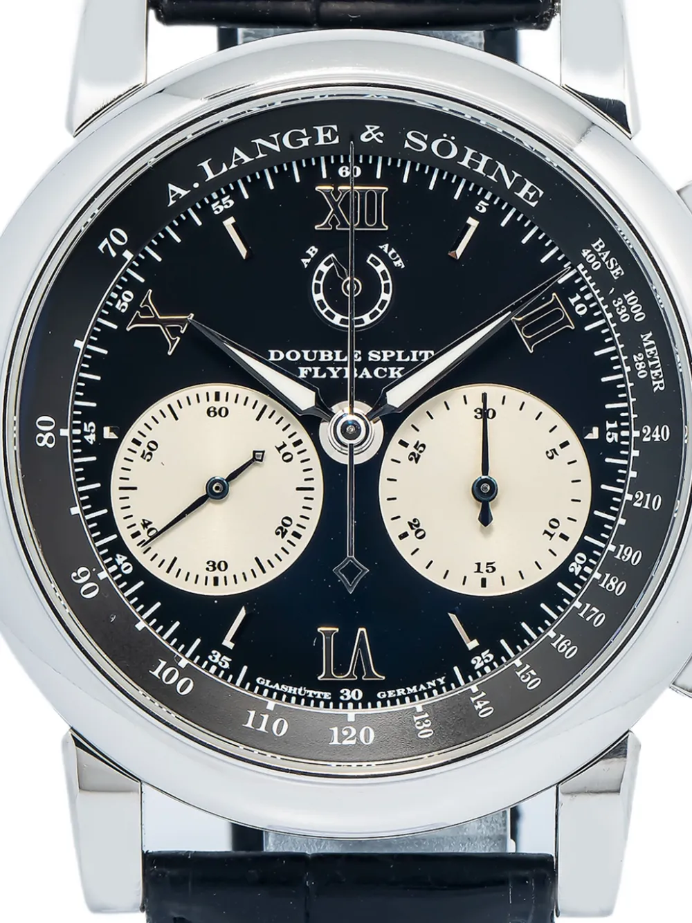 Pre-owned A. Lange & Sohne Double Split 43mm In Black