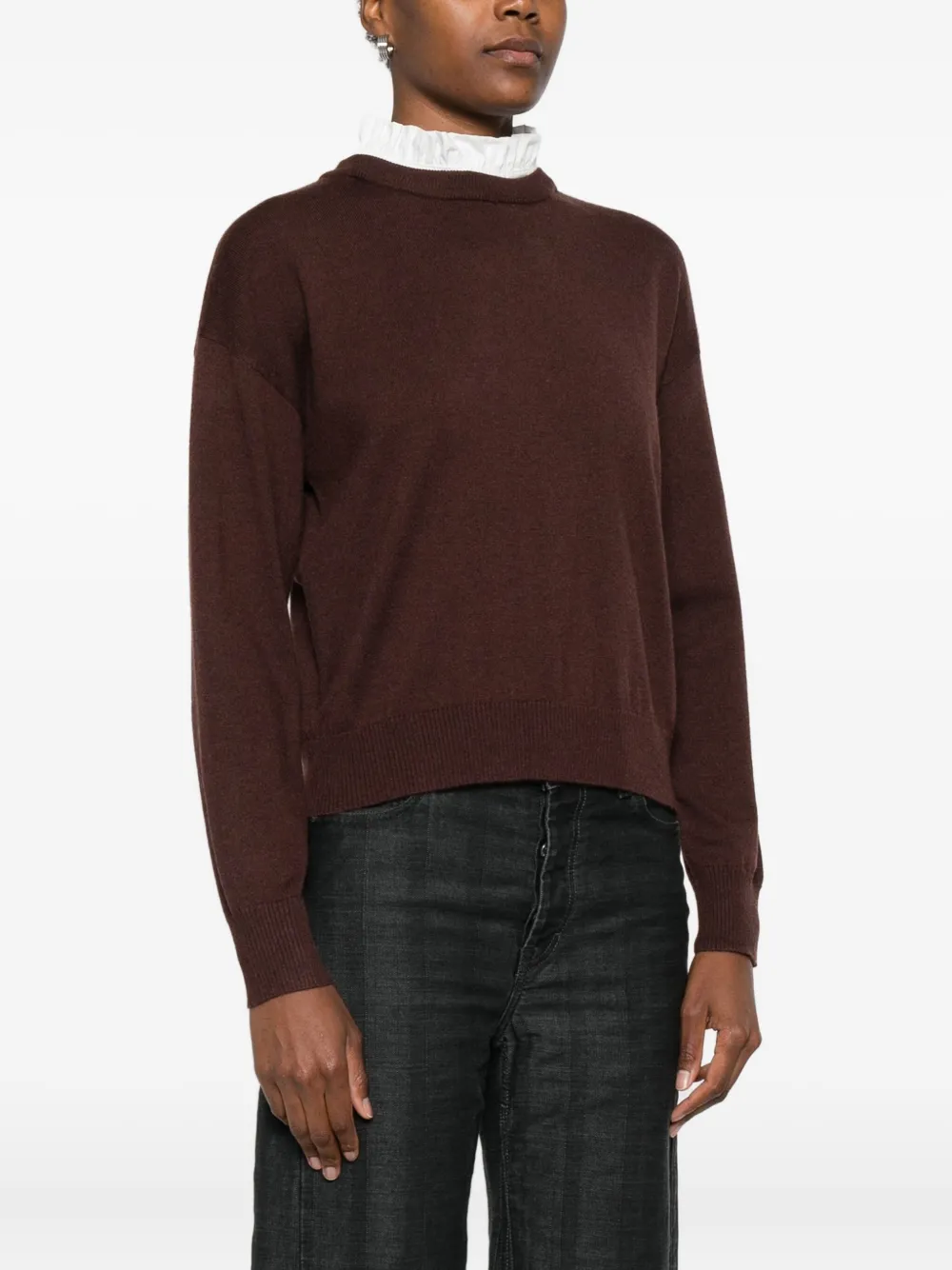 Suncoo Layered Jumper In Brown