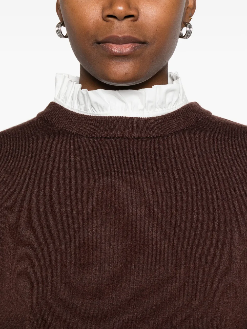 Suncoo Layered Jumper In Brown